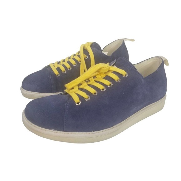 Panchic men's low sneakers LACE-UP SHOE MICROFIBRE, Size 12 Blue - Picture 1 of 15